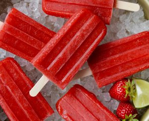 Strawberry Margarita Popsicles